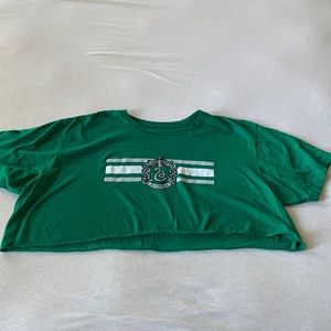 Harry Potter Slytherin cut off crop top